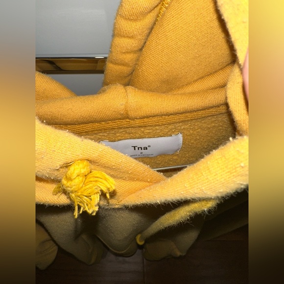 TNA BOYFRIEND HOODIE SIZE 2 CAIRO GOLD COLOR - Picture 2 of 3